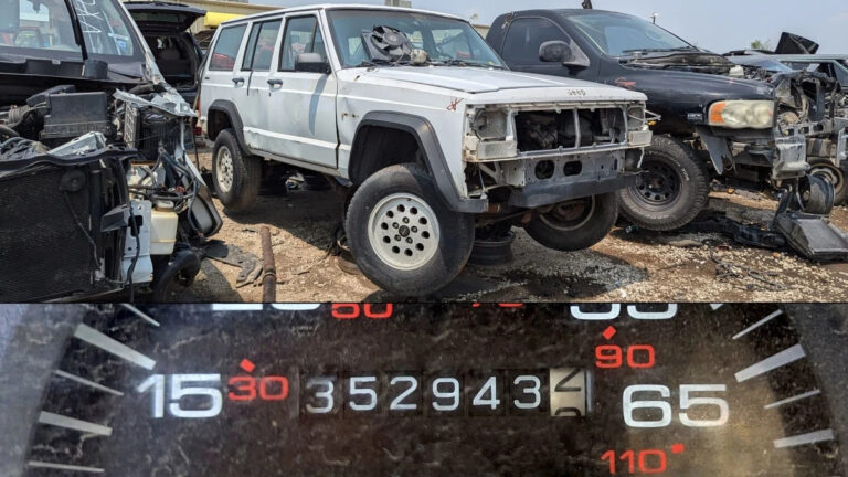 Top 1992 Jeep Cherokee in Colorado junkyard photo by Murilee Martin