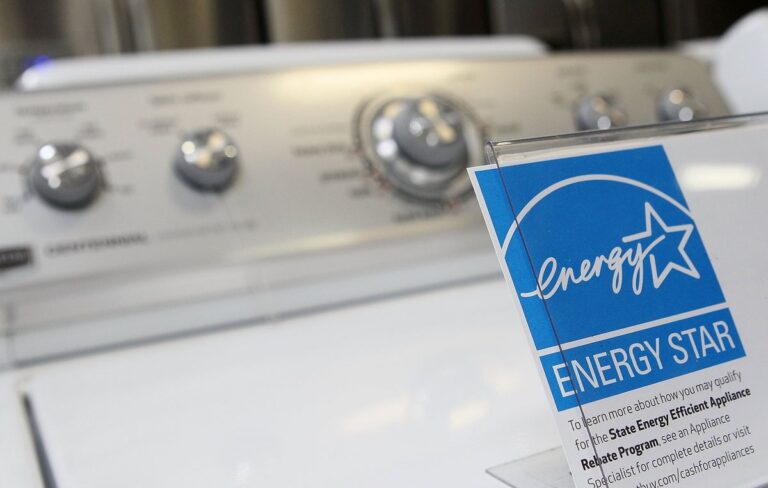 Energy Star label on washing machine